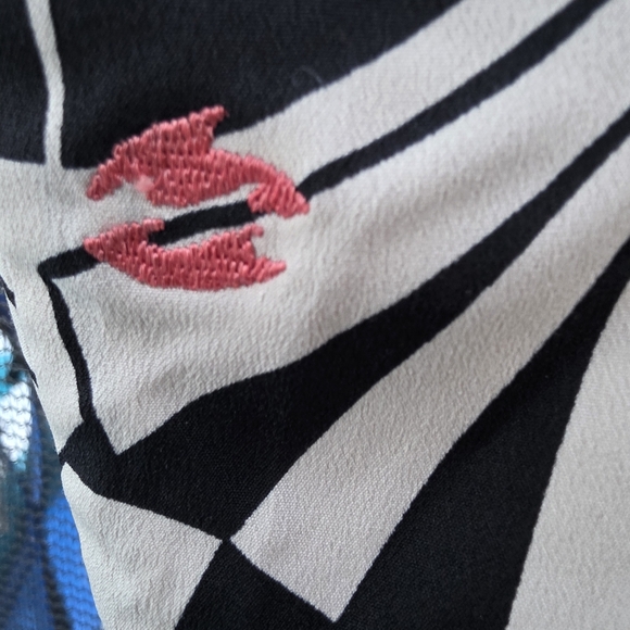 Billabong Black and Cream Striped Top - Picture 5 of 7